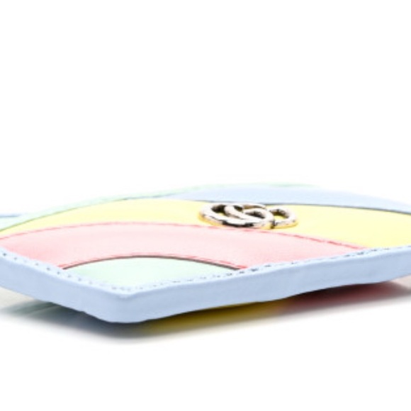 New Rare Gucci Pastel Striped Card Holder - Picture 6 of 7